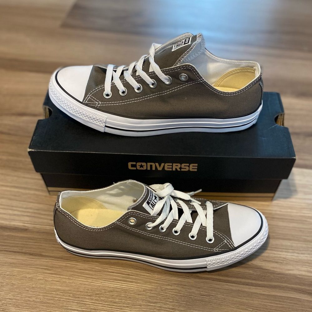Converse All Star Low Tops Charcoal Gray Women’s Men’s New with Box Classic